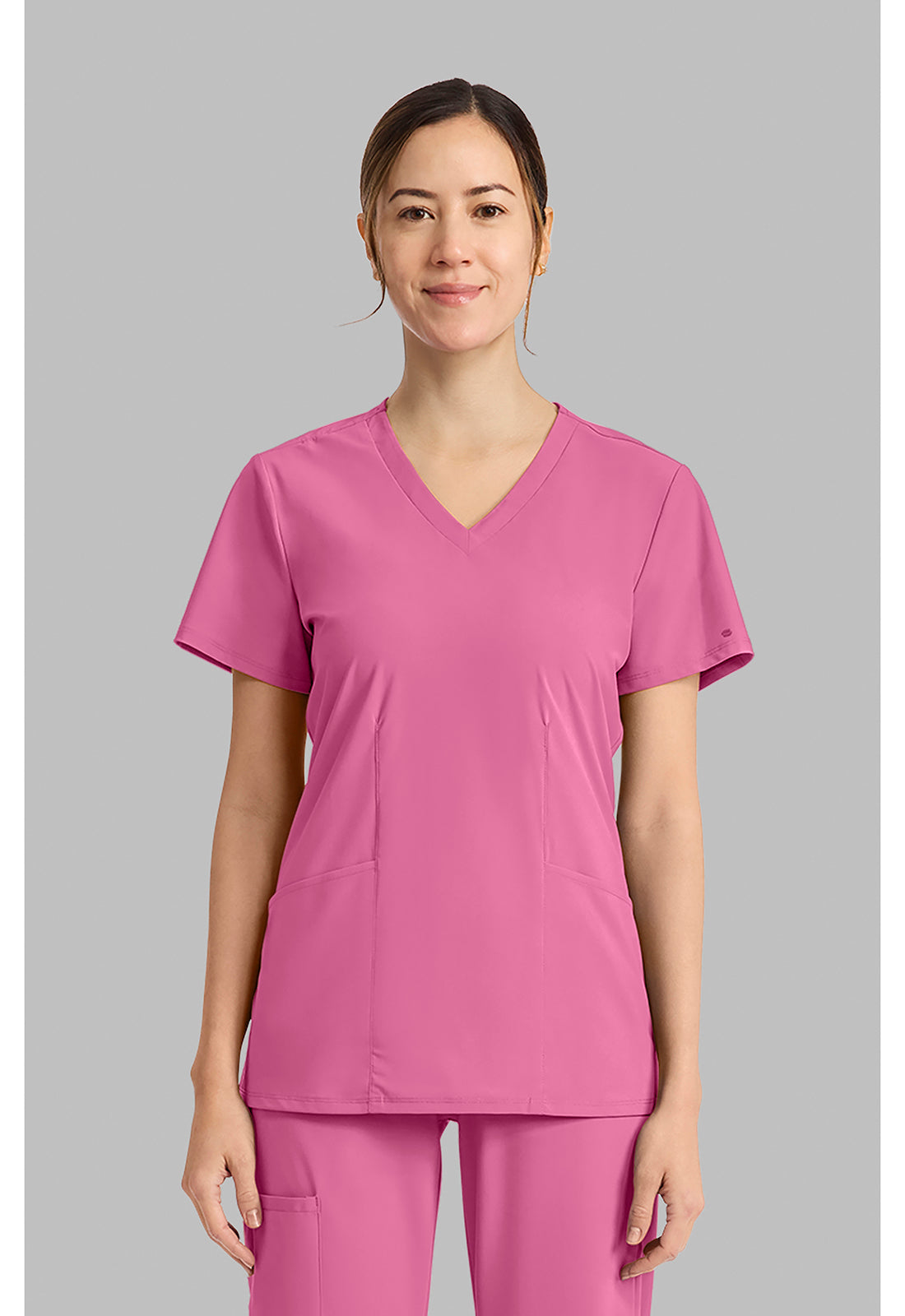 Pursuit IN00033 Women's V-Neck Scrub Top Tropical Pink