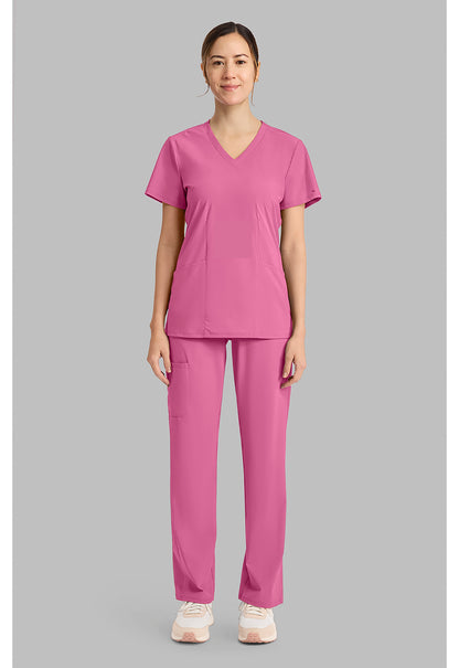 Pursuit IN00033 Women's V-Neck Scrub Top Tropical Pink