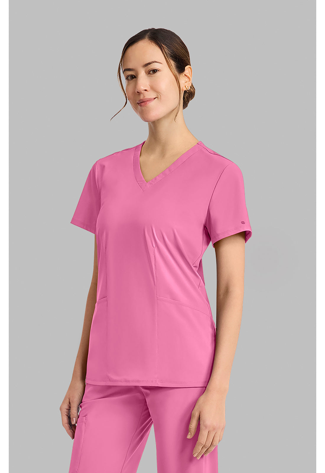 Pursuit IN00033 Women's V-Neck Scrub Top Tropical Pink