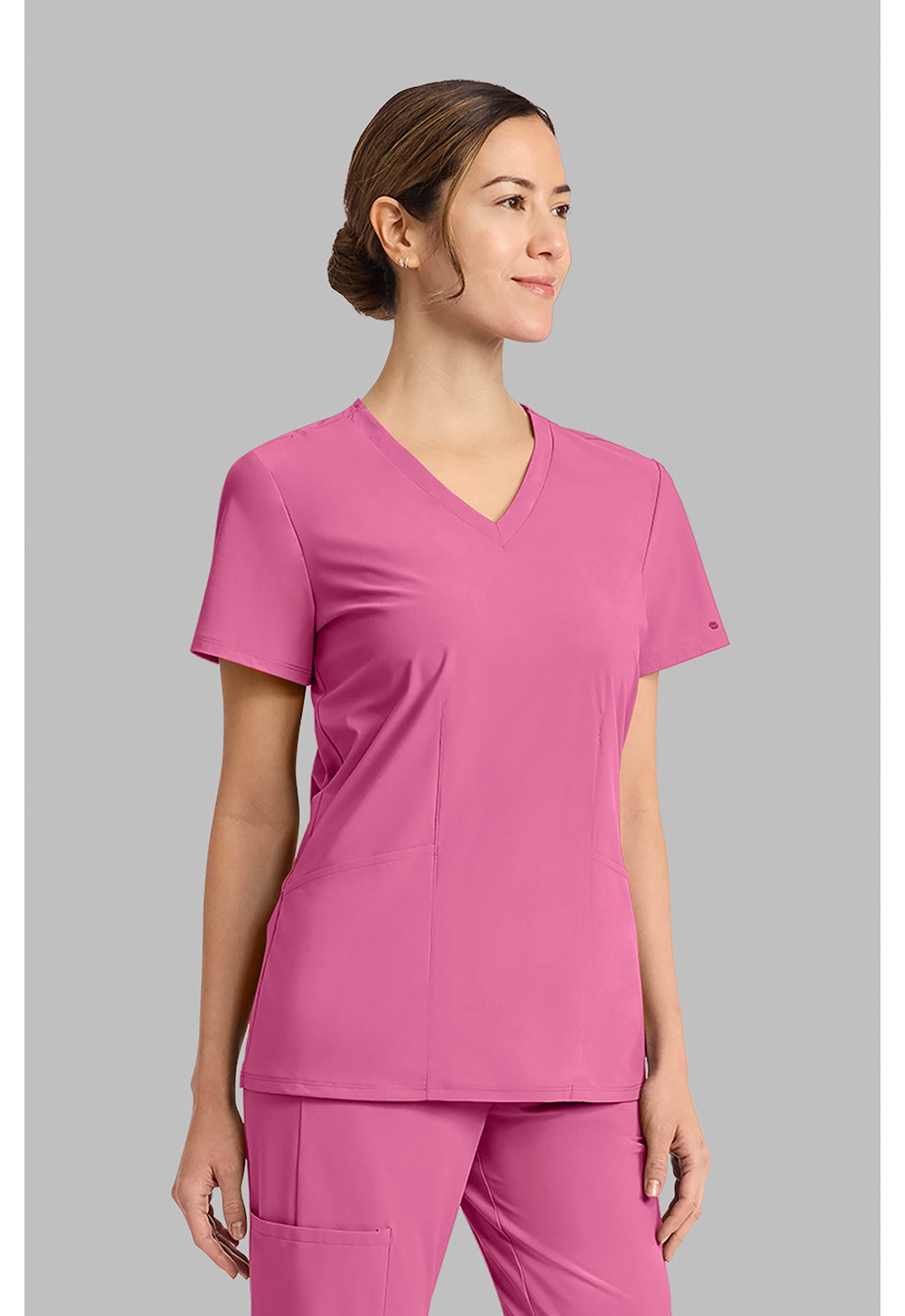 Pursuit IN00033 Women's V-Neck Scrub Top Tropical Pink