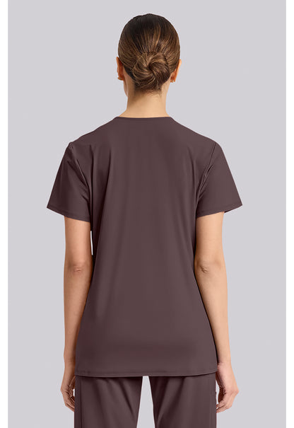 Pursuit IN00033 Women's V-Neck Scrub Top Walnut Roast
