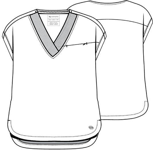 Pursuit IN00034 Women's Dolman V-Neck Top Cherry Pop