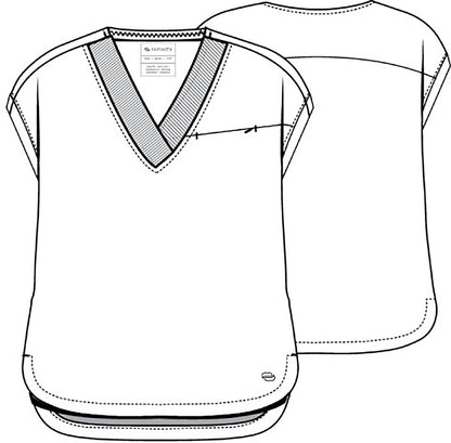 Pursuit IN00034 Women's Dolman V-Neck Top Navy