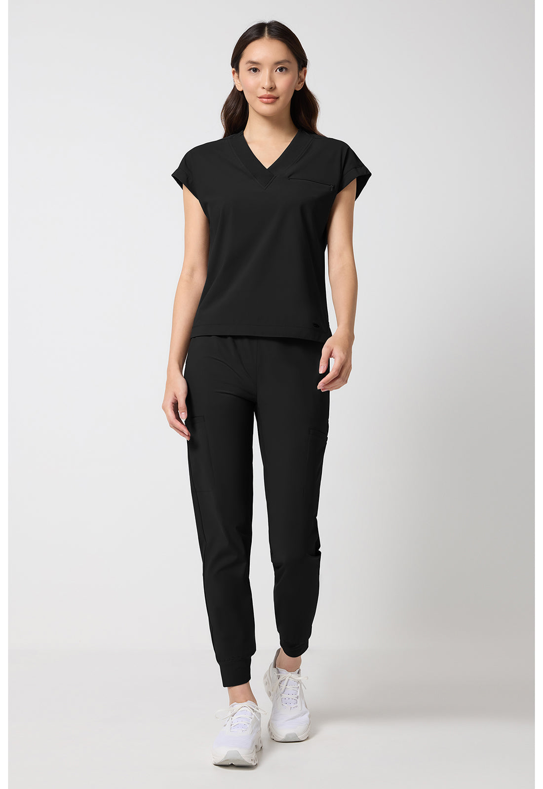 Pursuit IN00034 Women's Dolman V-Neck Top Black