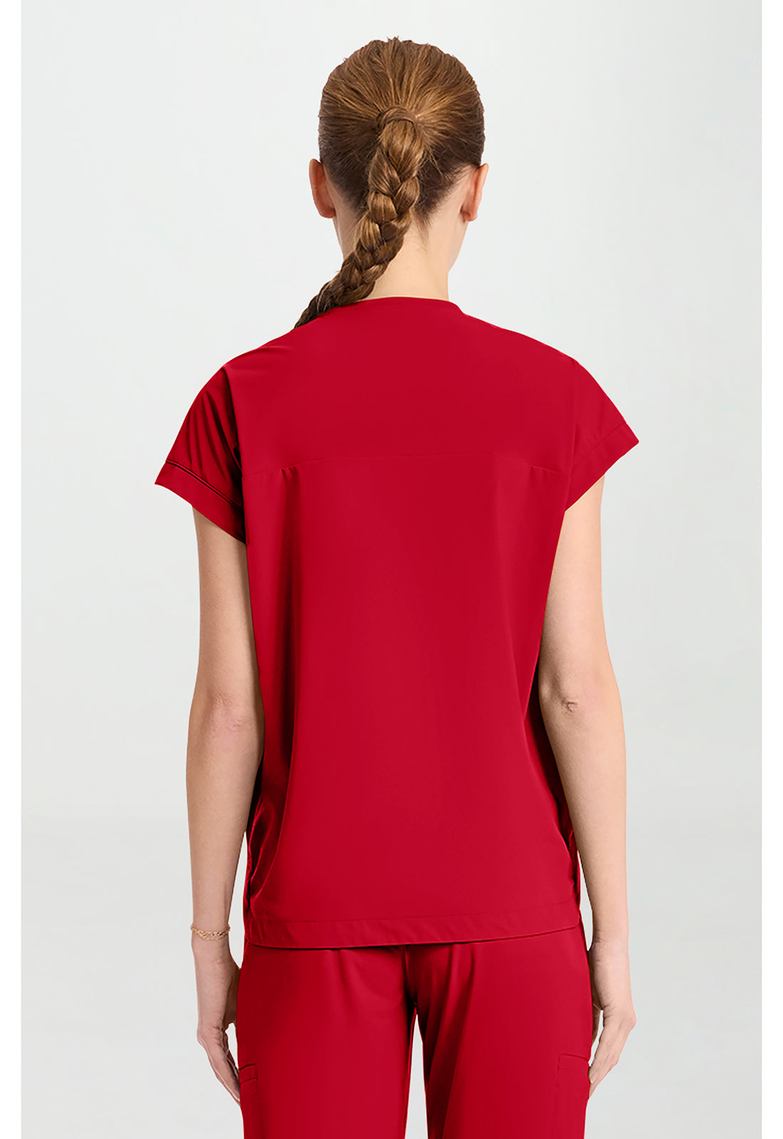 Pursuit IN00034 Women's Dolman V-Neck Scrub Top Cherry Pop