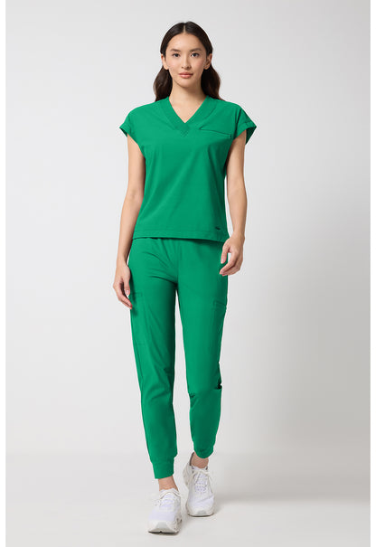 Pursuit IN00034 Women's Dolman V-Neck Top Retro Green