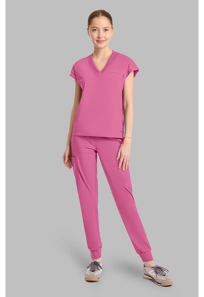 Pursuit IN00034 Women's Dolman V-Neck Scrub Top Tropical Pink