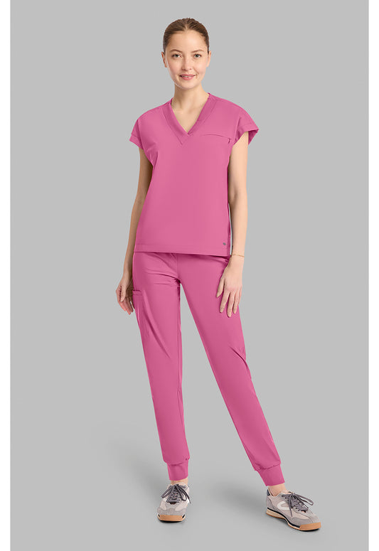 Pursuit IN00034 Women's Dolman V-Neck Scrub Top Tropical Pink