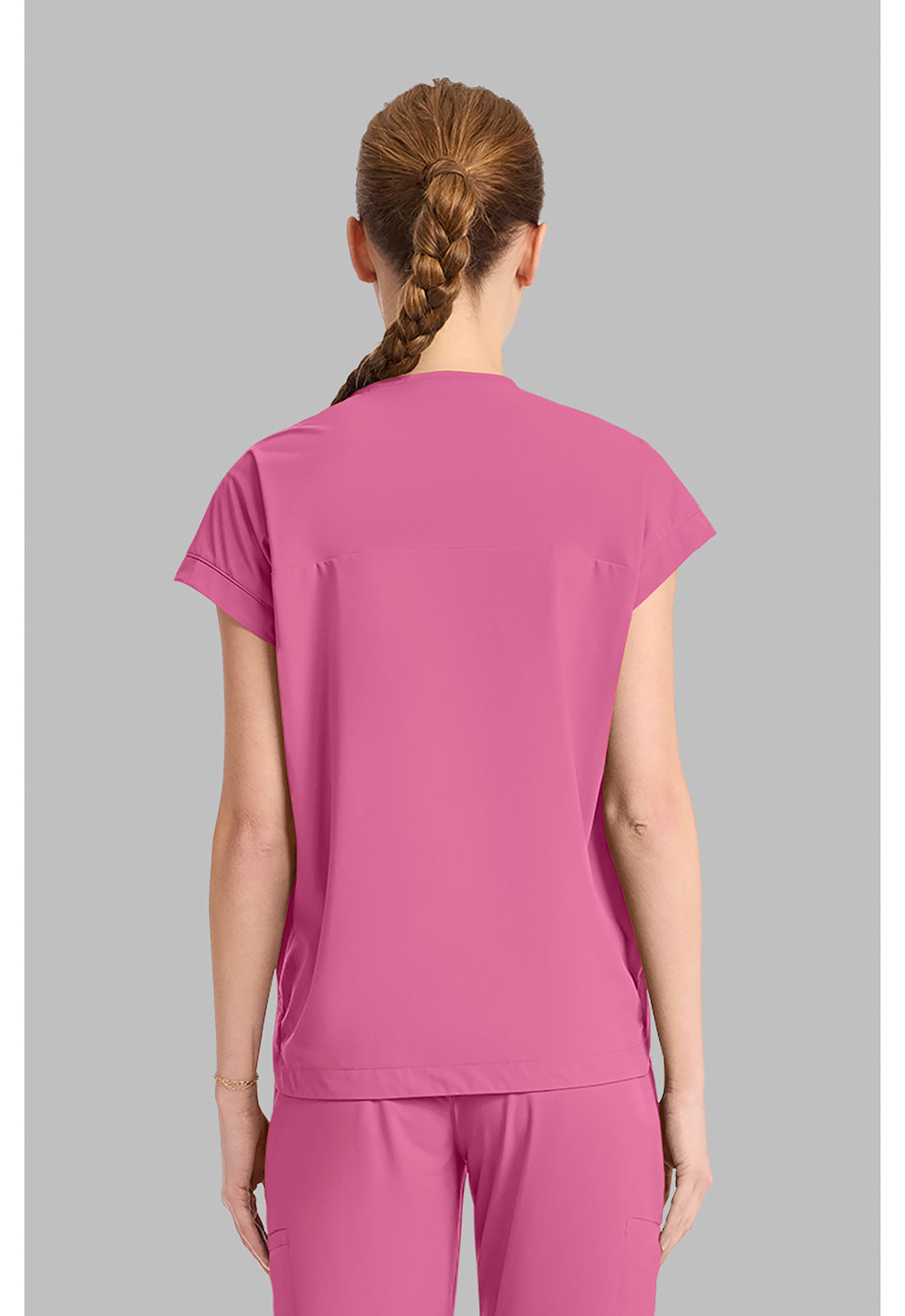 Pursuit IN00034 Women's Dolman V-Neck Scrub Top Tropical Pink