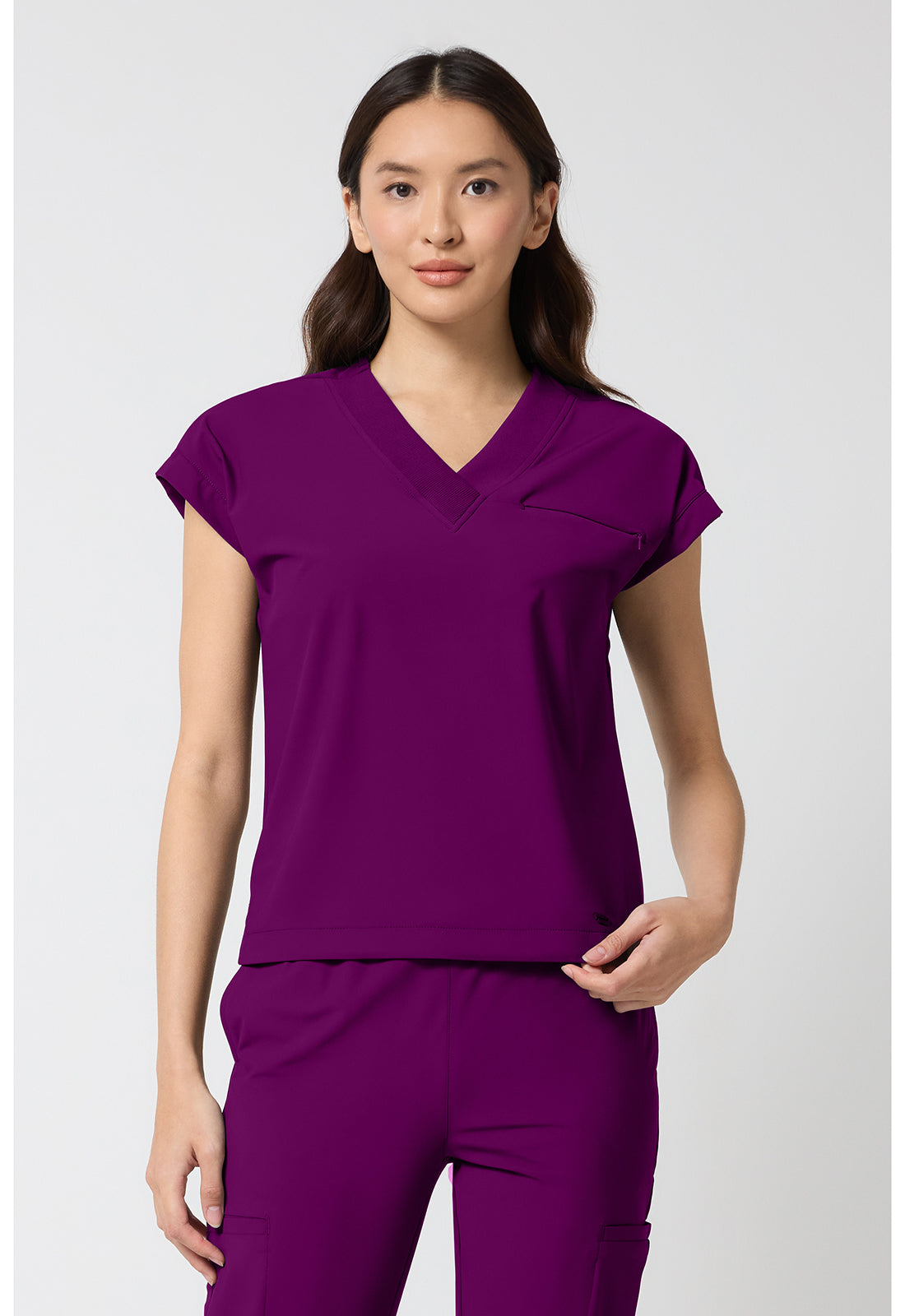 Pursuit IN00034 Women's Dolman V-Neck Top Wine