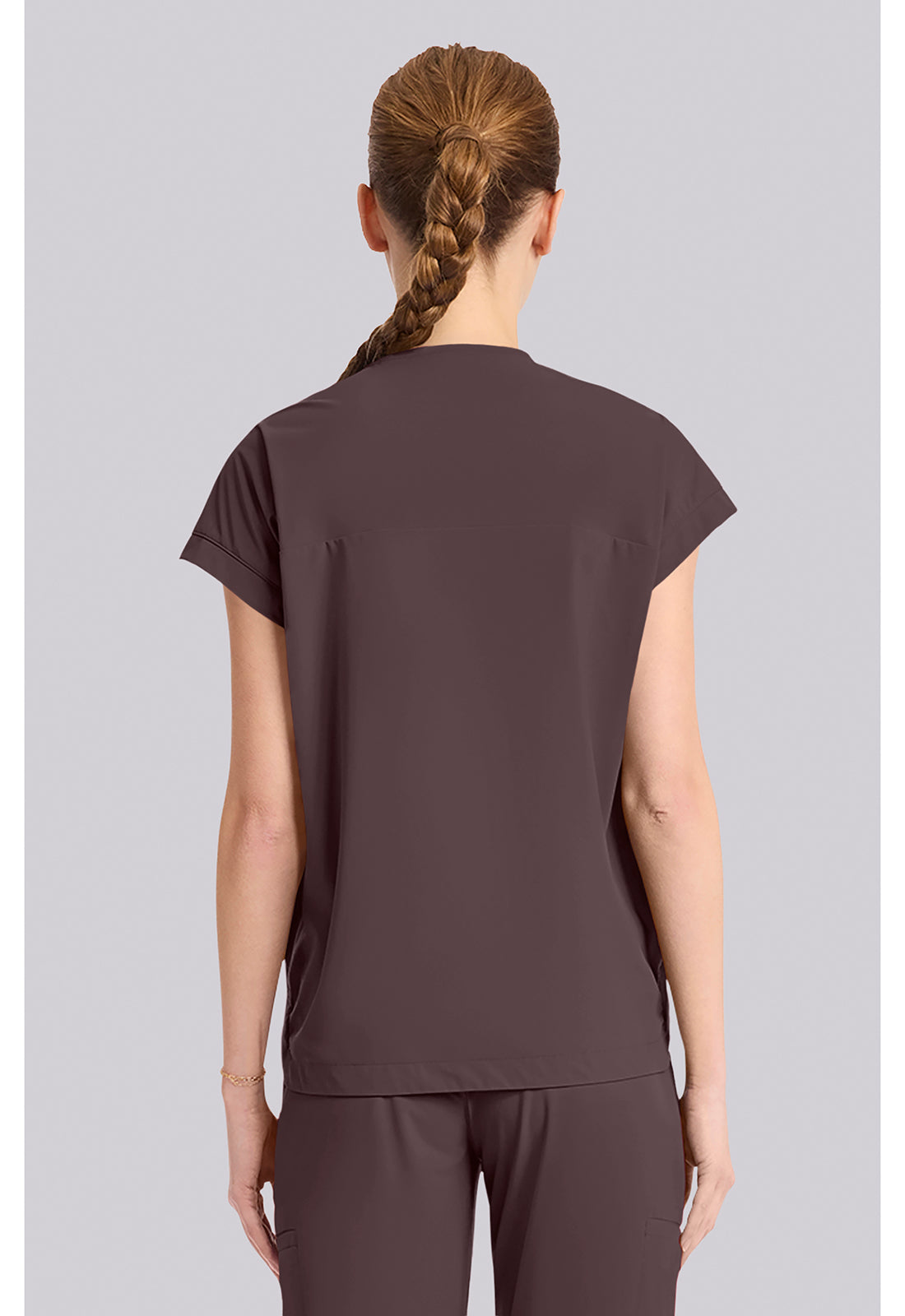 Pursuit IN00034 Women's Dolman V-Neck Scrub Top Walnut Roast