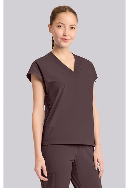 Pursuit IN00034 Women's Dolman V-Neck Scrub Top Walnut Roast