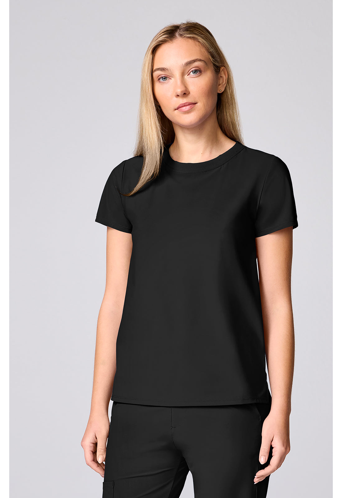 Pursuit IN00037 Women's Crew Neck Scrub Top Black