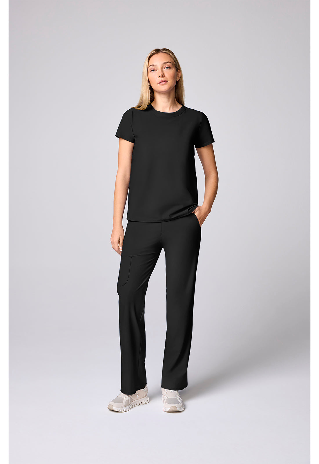 Pursuit IN00037 Women's Crew Neck Scrub Top Black