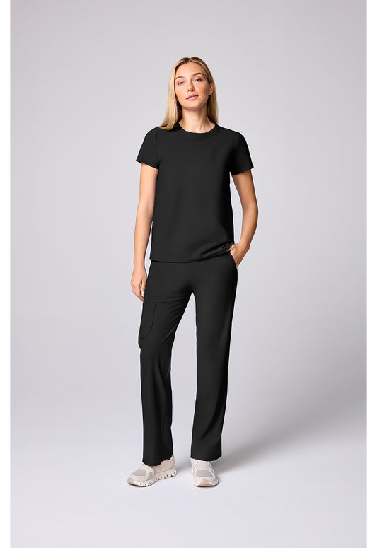Pursuit IN00037 Women's Crew Neck Scrub Top Black