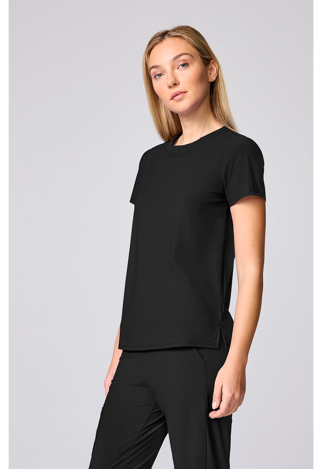 Pursuit IN00037 Women's Crew Neck Scrub Top Black