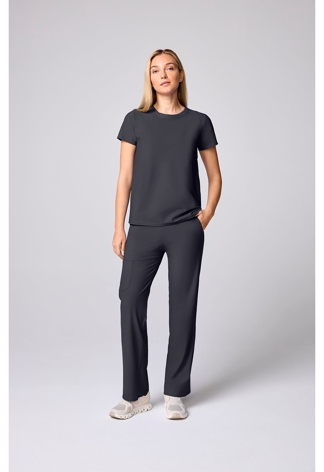 Pursuit IN00037 Women's Crew Neck Scrub Top Pewter