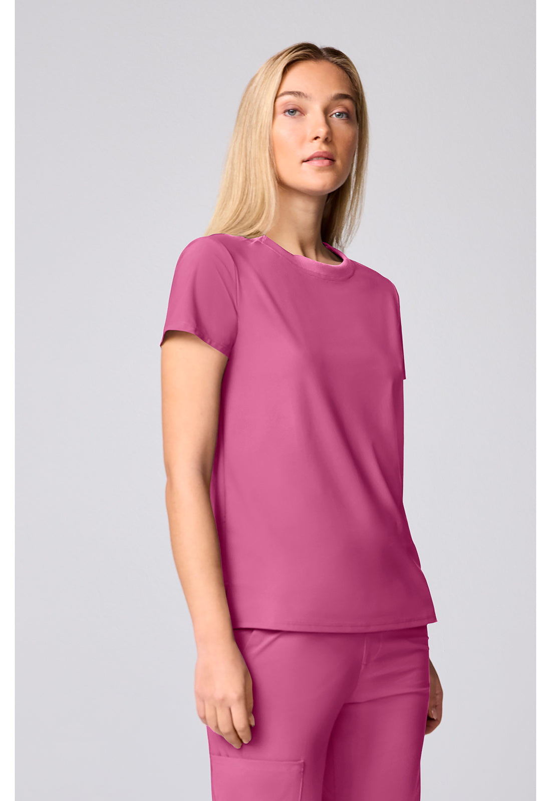 Pursuit IN00037 Women's Crew Neck Scrub Top Tropical Pink