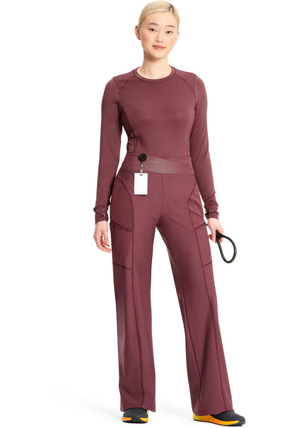 GNR8 Kinetic  IN009A Knit Mid Rise Pull-on Trouser Pants Plum Velvet