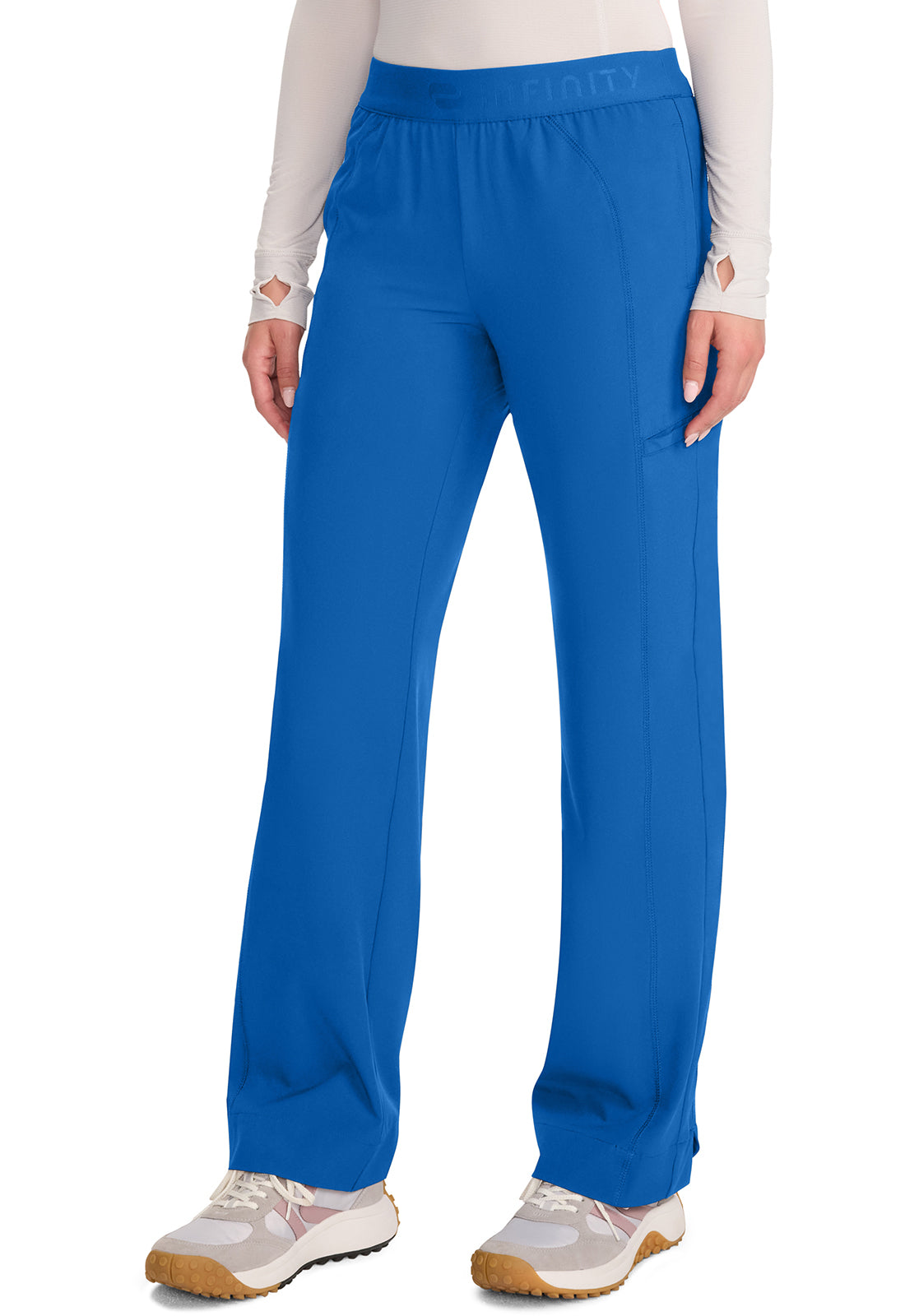 GNR8 IN011A Women's Mid-Rise Wide Leg Pants Royal Image