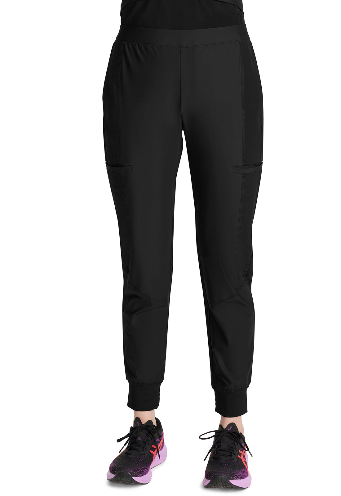 GNR8 Kinetic  IN012A Women's Knit Convertible Jogger Black Model Image Front | Infinity