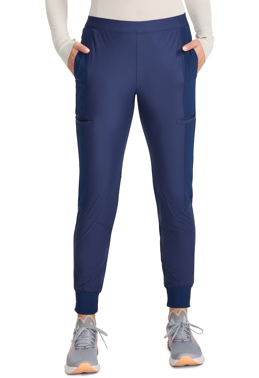 GNR8 Kinetic  IN012A Women's Knit Convertible Jogger Navy Model Image Front | Infinity