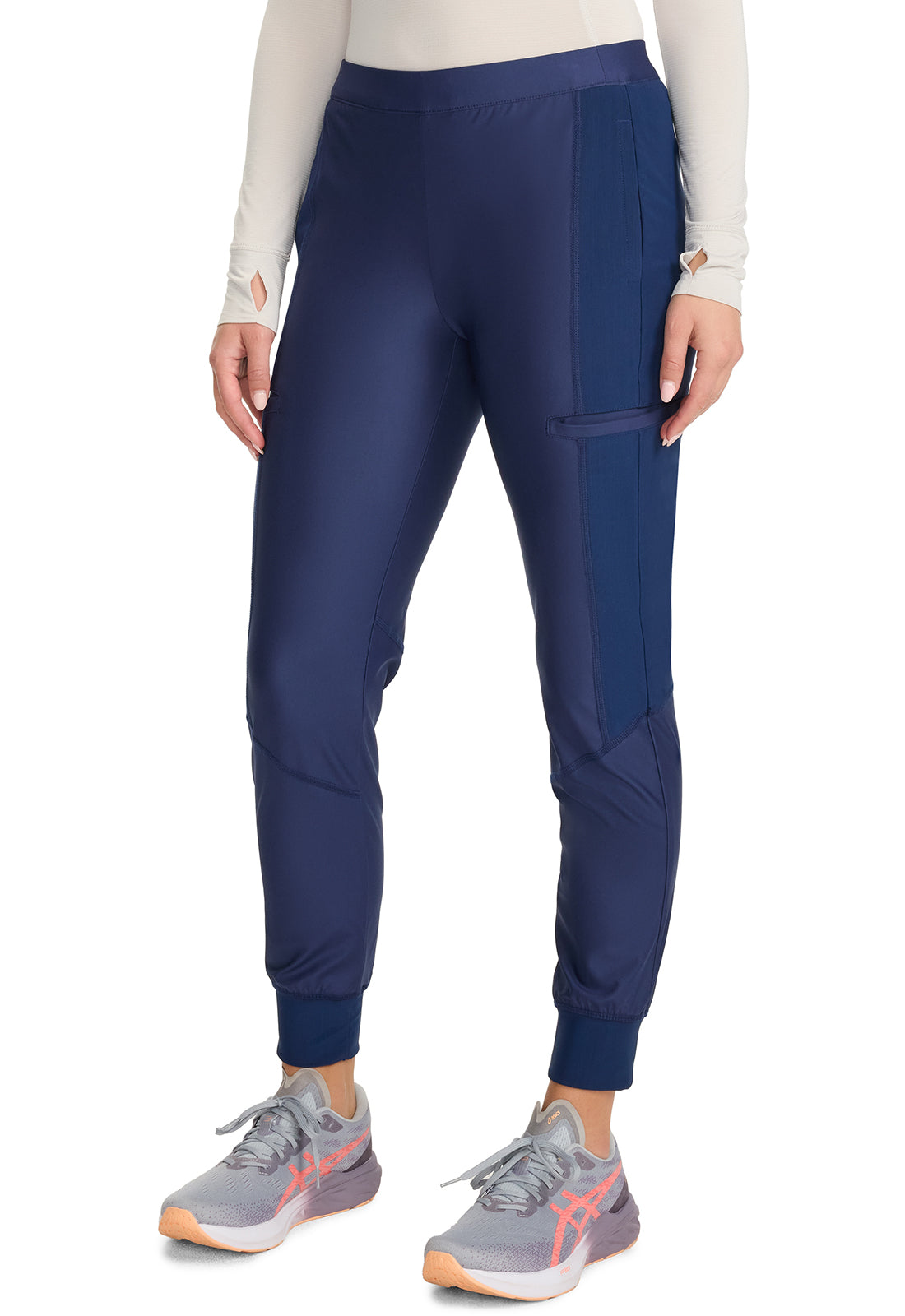 GNR8 Kinetic  IN012A Women's Knit Convertible Jogger Navy Model Image Right Side | Infinity