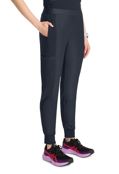 GNR8 Kinetic  IN012A Women's Knit Convertible Jogger Pewter Model Image Left Side | Infinity