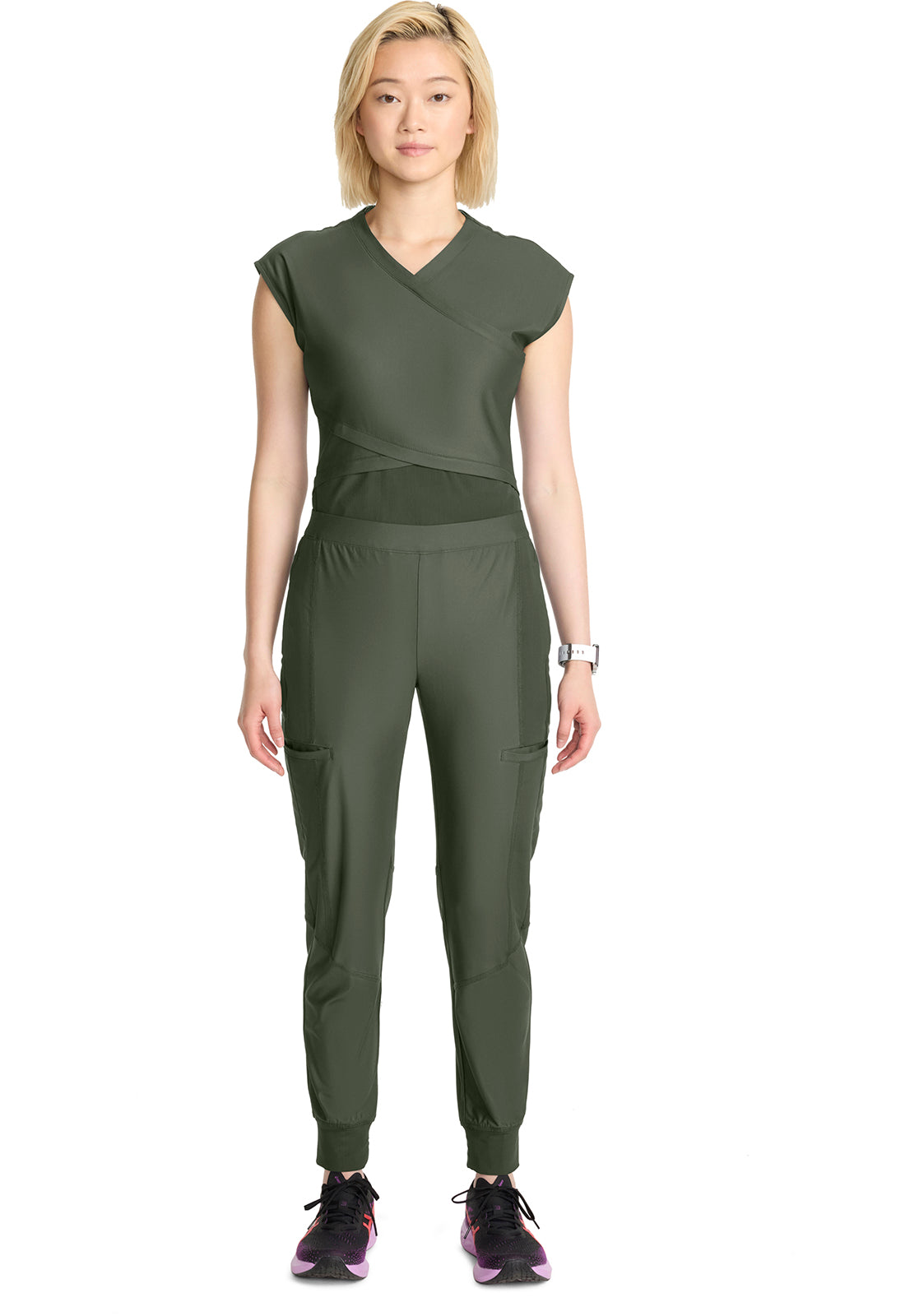 Kinetic IN012A Women's Knit Convertible Jogger Sap Green Image