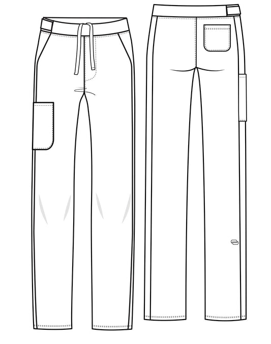 Pursuit IN023A Women's 4-Pocket Straight Leg Pants Cherry Pop