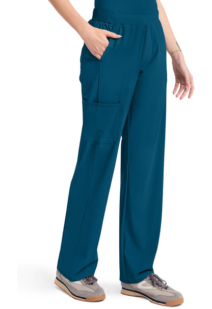 Pursuit IN023A Women's 4-Pocket Straight Leg Pants Caribbean Blue