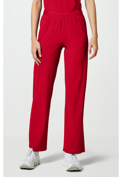 Pursuit IN023A Women's 4-Pocket Straight Leg Scrub Pants Cherry Pop