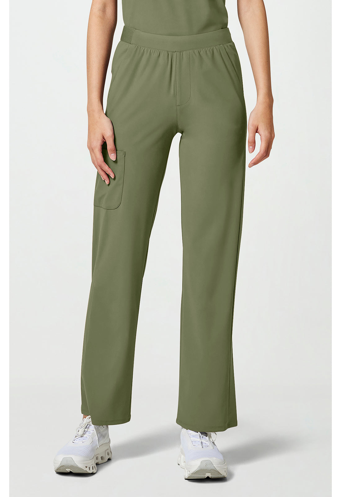 Pursuit IN023A Women's 4-Pocket Straight Leg Scrub Pants Olive
