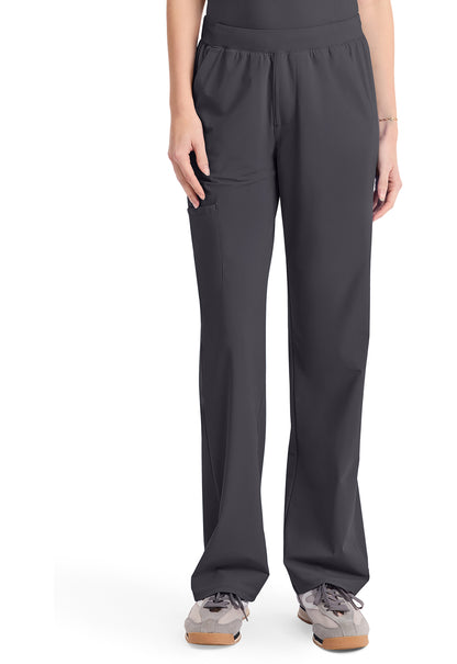 Pursuit IN023A Women's 4-Pocket Straight Leg Pants Pewter