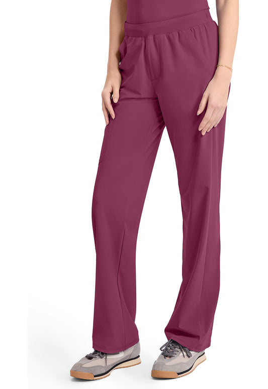 Pursuit IN023A Women's 4-Pocket Straight Leg Pants Wine