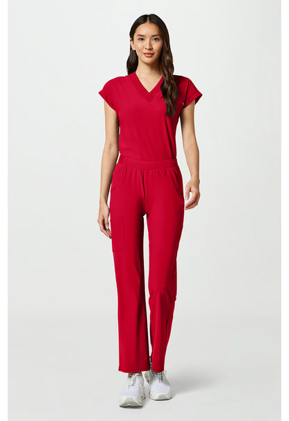 Pursuit IN023A Women's 4-Pocket Straight Leg Scrub Pants Cherry Pop