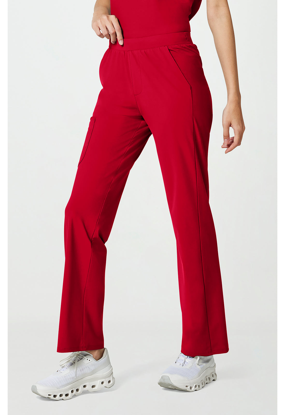Pursuit IN023A Women's 4-Pocket Straight Leg Scrub Pants Cherry Pop