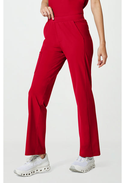Pursuit IN023A Women's 4-Pocket Straight Leg Scrub Pants Cherry Pop