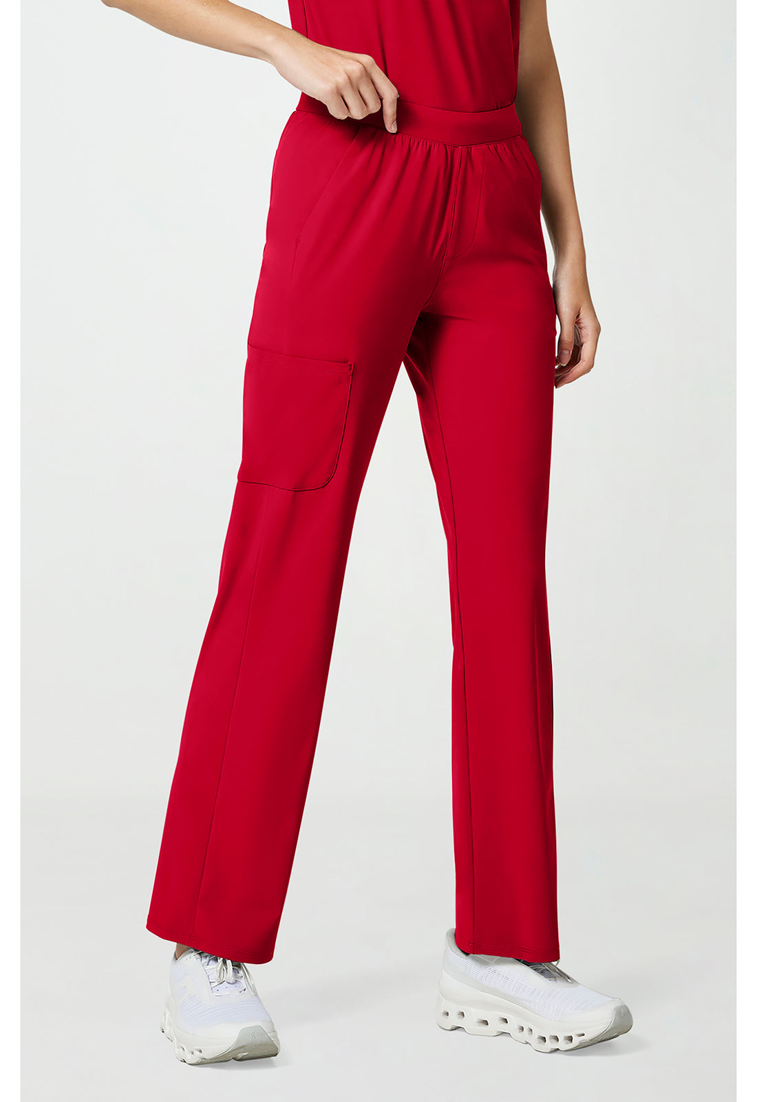 Pursuit IN023A Women's 4-Pocket Straight Leg Scrub Pants Cherry Pop