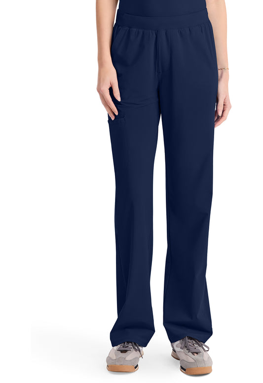Pursuit IN023A Women's 4-Pocket Straight Leg Scrub Pants Navy