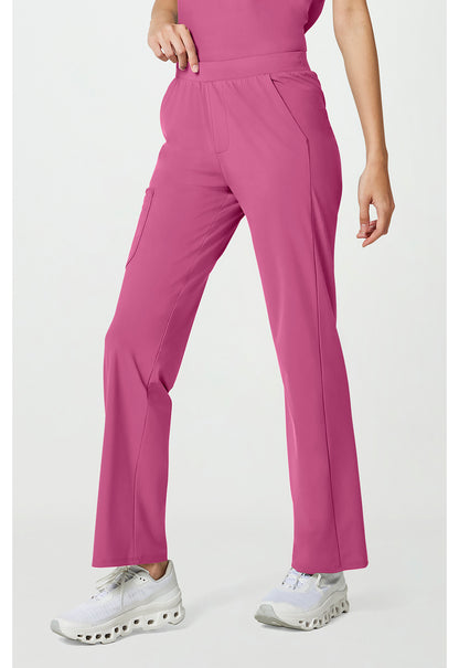 Pursuit IN023A Women's 4-Pocket Straight Leg Scrub Pants Tropical Pink