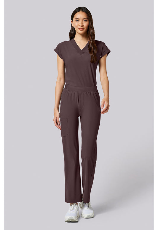 Pursuit IN023A Women's 4-Pocket Straight Leg Scrub Pants Walnut Roast