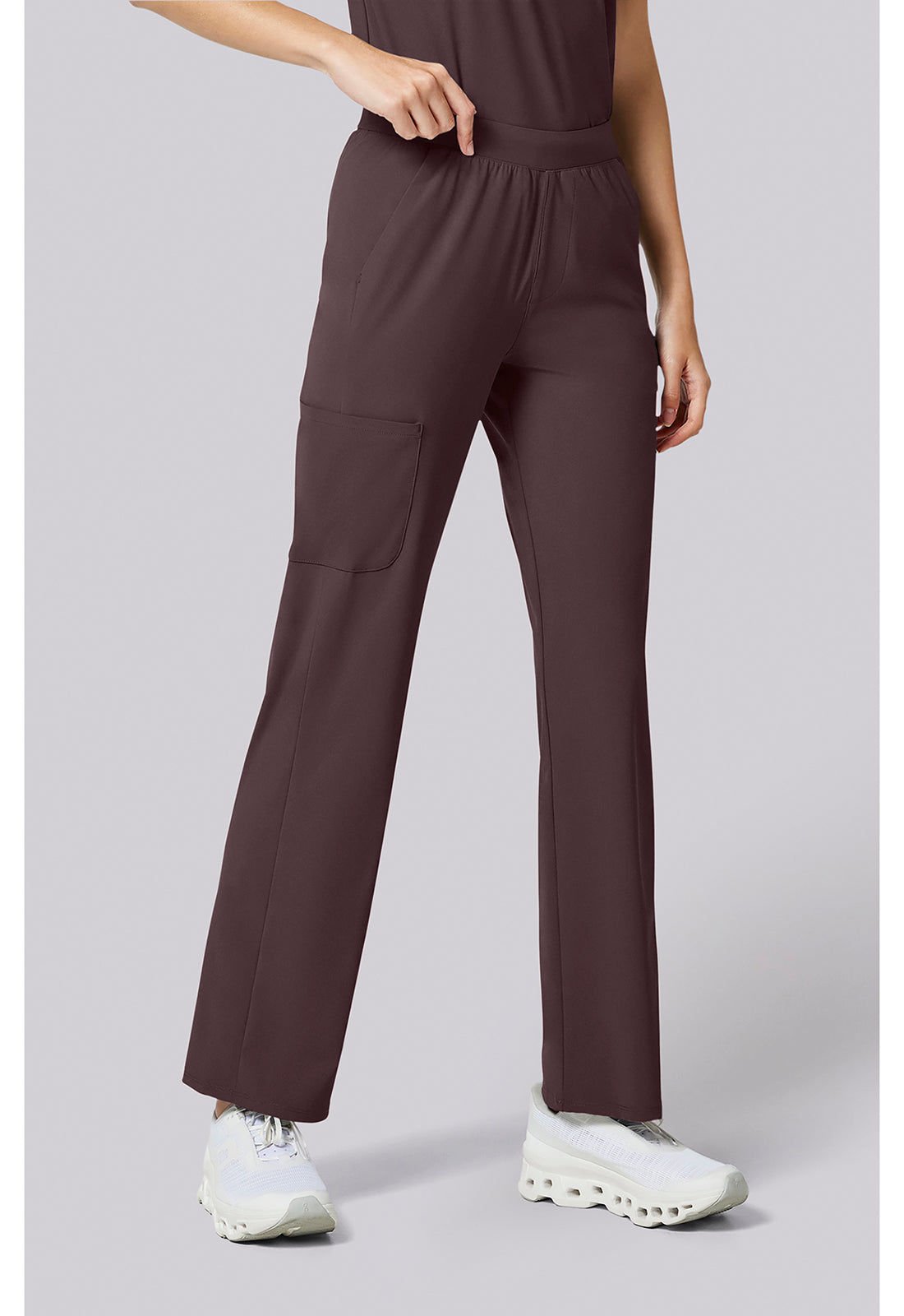 Pursuit IN023A Women's 4-Pocket Straight Leg Scrub Pants Walnut Roast