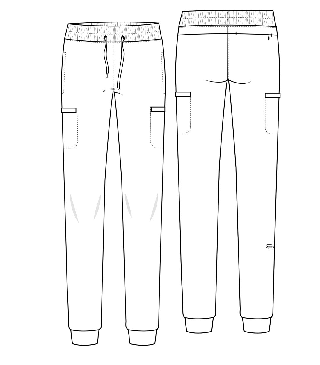 Pursuit IN024A Women's 5-Pocket Jogger Pants Cherry Pop