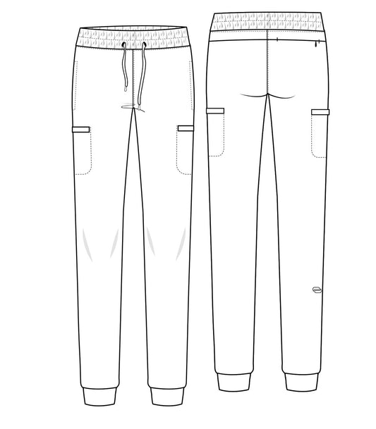 Pursuit IN024A Women's 5-Pocket Jogger Pants Cherry Pop