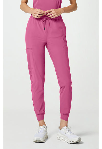 Pursuit IN024A Women's 5-Pocket Scrub Joggers Tropical Pink