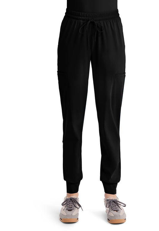 Pursuit IN024A Women's 5-Pocket Scrub Joggers Black