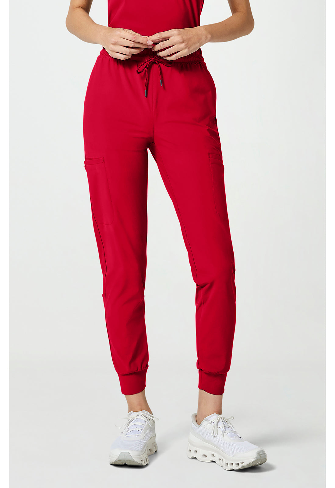 Pursuit IN024A Women's 5-Pocket Scrub Joggers Cherry Pop
