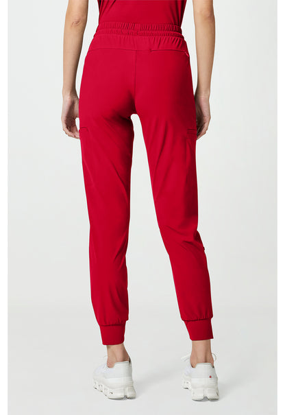 Pursuit IN024A Women's 5-Pocket Scrub Joggers Cherry Pop