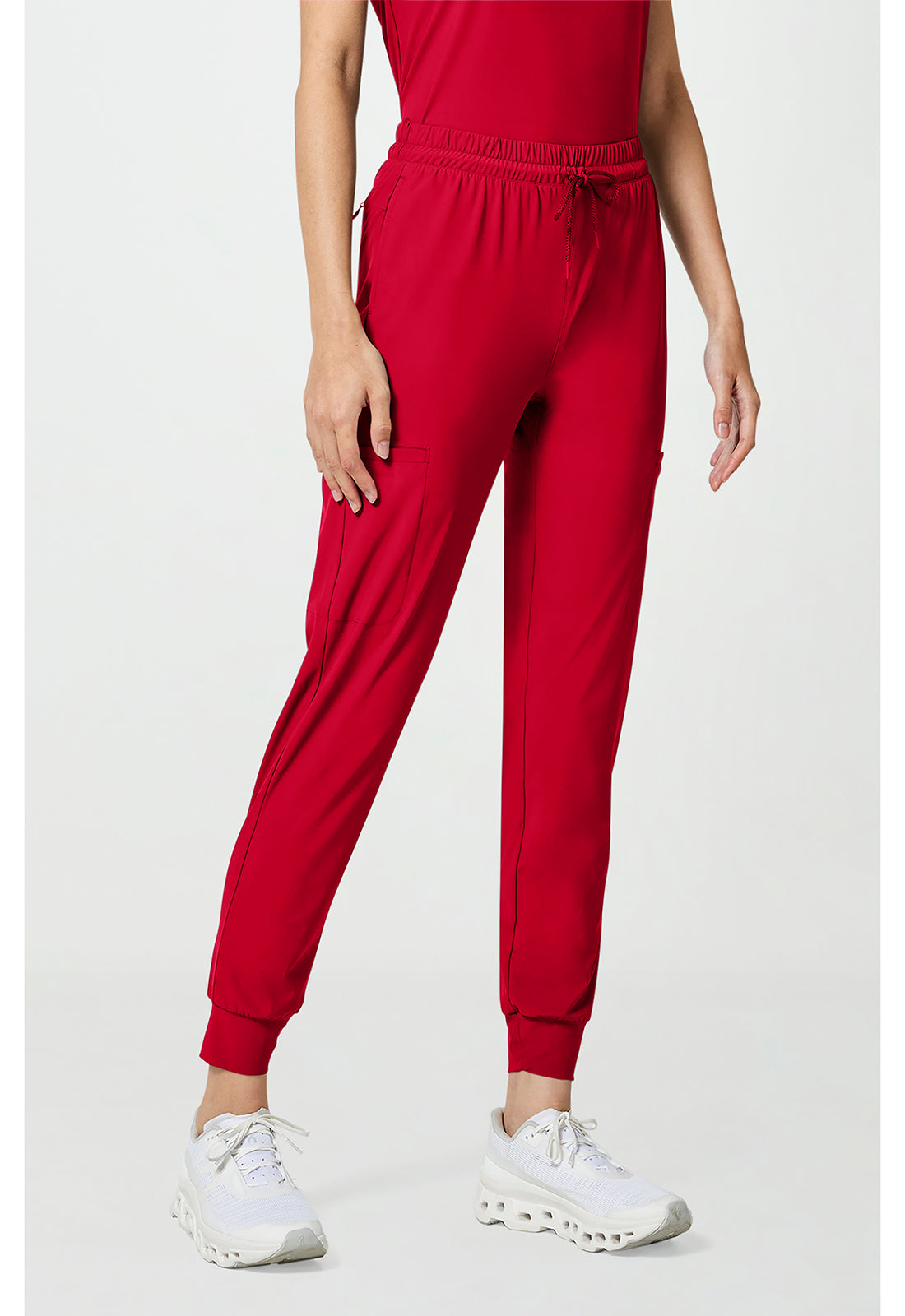 Pursuit IN024A Women's 5-Pocket Scrub Joggers Cherry Pop